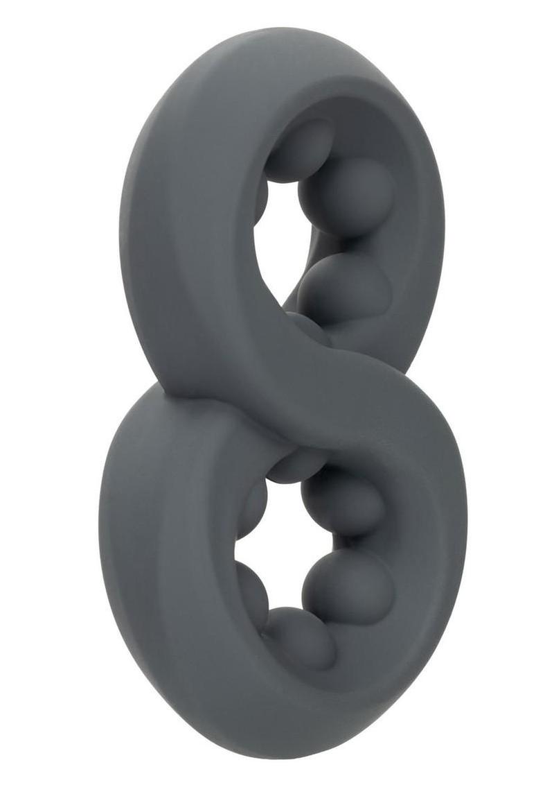 Alpha Liquid Silicone Beaded Crazy 8 Cock Ring