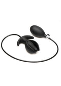 Ass Lock Magnetic Inflatable Anchor Silicone Anal Plug - Black
