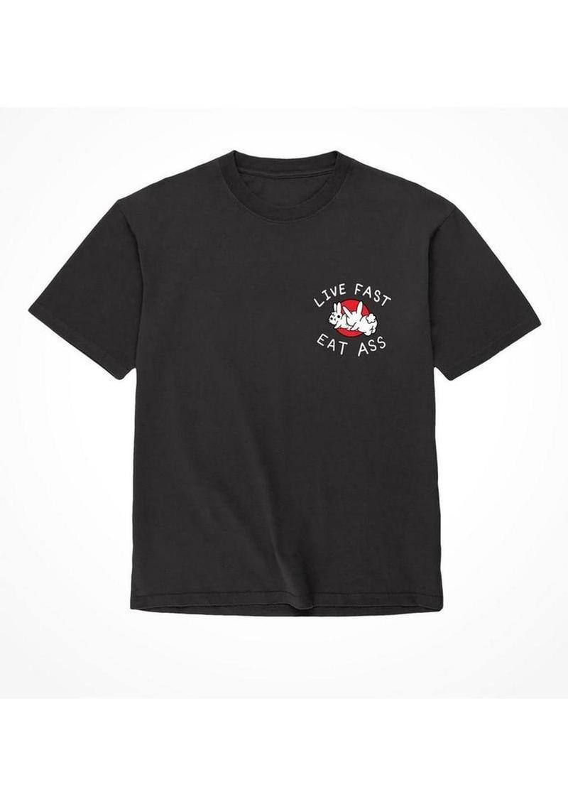Assholes Live Forever Live Fast Eat Ass T-Shirt - Black - Large