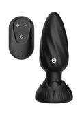 Atomic Rotating Vibrating Rechargeable Silicone Plug with Remote Control - Black