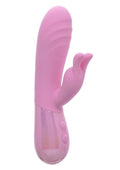 Aura Thrusting Bunny Rechargeable Silicone Rabbit Vibrator - Pink