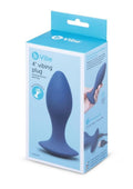 B-Vibe 4 Inch Rechargeable Silicone Vibing Plug - Purple
