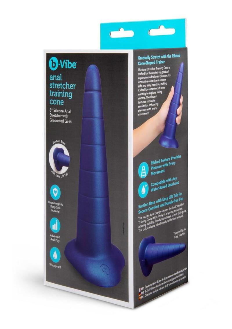 B-Vibe Anal Stretcher Silicone Training Cone - Blue