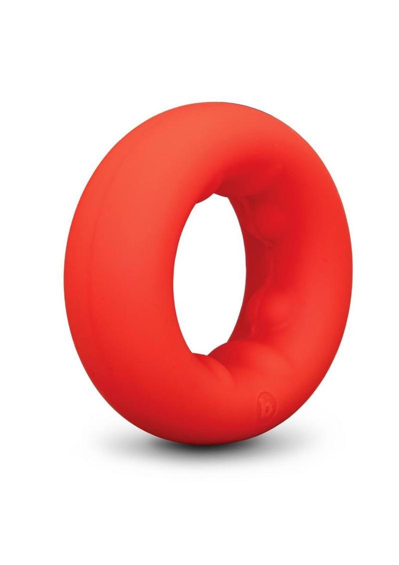 B-Vibe Flex Ring Grip Silicone Cock Ring - Red