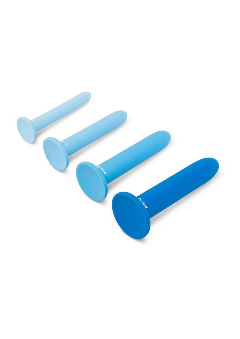 B-Vibe Silicone Anal Training Dilator - Blue - Set