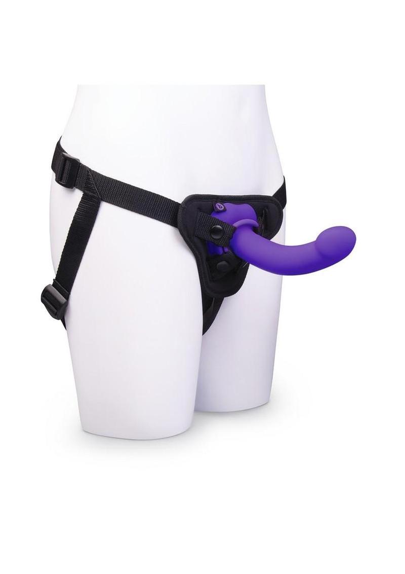 B-Vibe Vibrating Curved Silicone Strap-On Kit