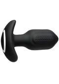 Bang! Bumpy Vibrating Rechargeable Silicone Butt Plug - Black
