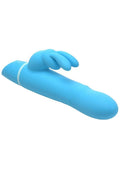 Bang! Rotating Beads Rechargeable Silicone Rabbit Vibrator - Blue