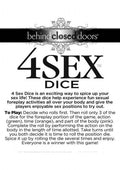 Behind Closed Doors 4 Sex Dice Couples Game