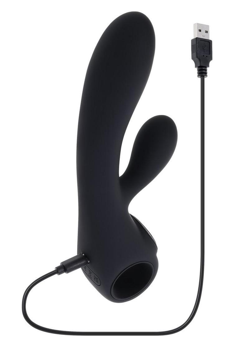 Black Magic Rechargeable Silicone Rabbit Vibrator