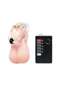 Blueline Electroshock Acrylic See Thru Chastity Cock Cage - Clear