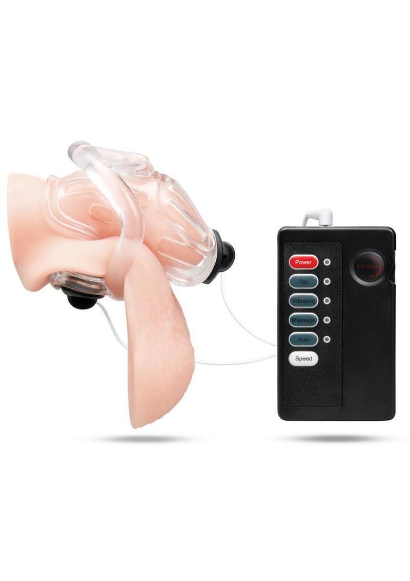 Blueline Electroshock Acrylic See Thru Chastity Cock Cage