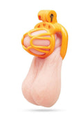 Blueline Fenced-In Inmate Mini Cock Chastity Cage - Orange