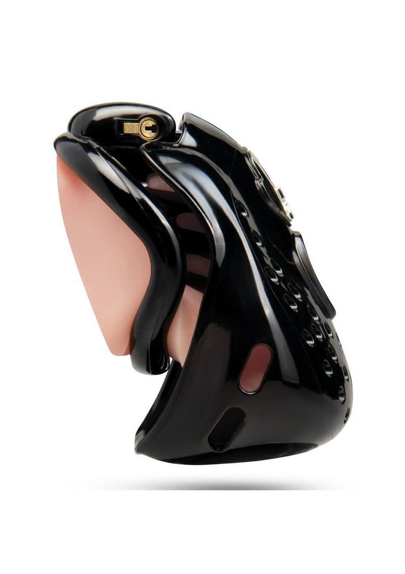 Blueline Full Coverage Cock and Balls Locked Up Chastity Cage Trap
