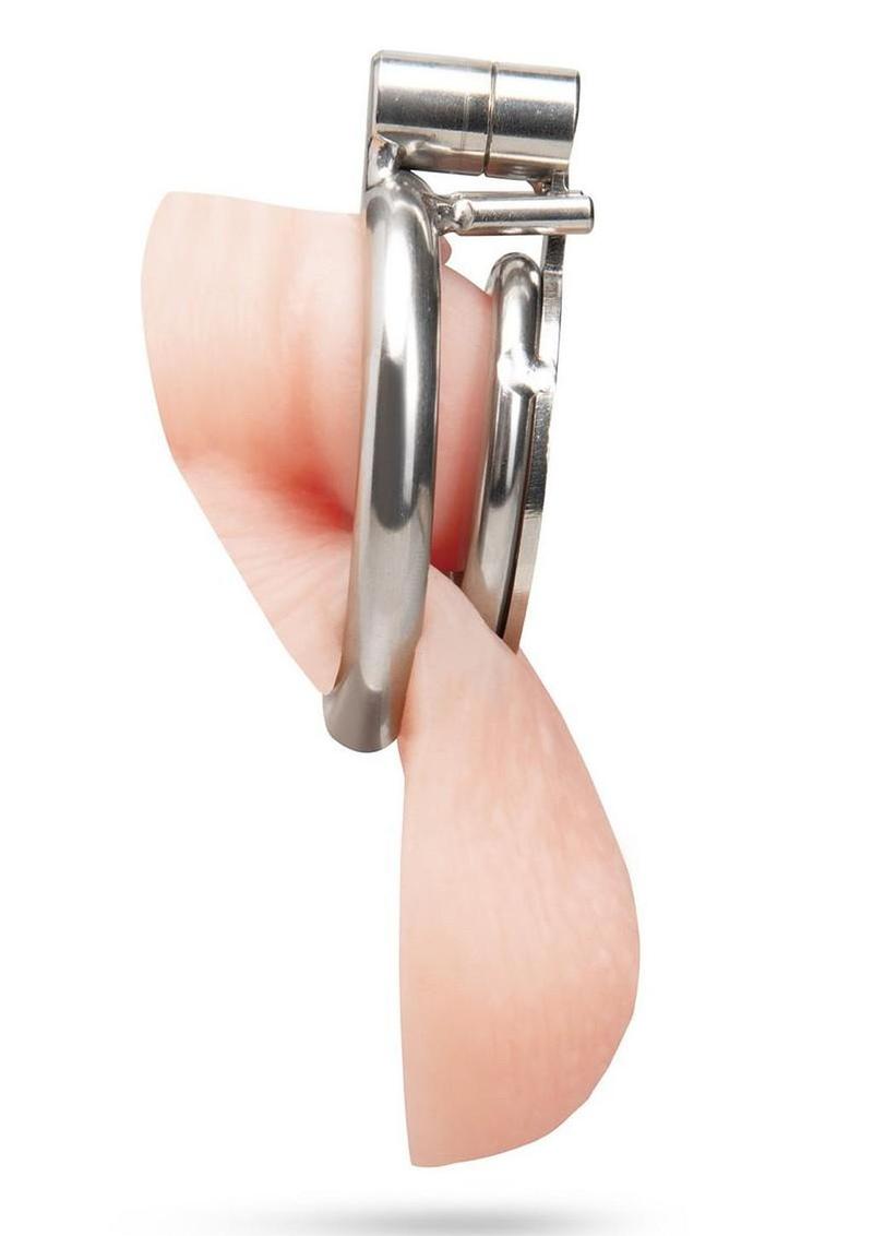 Blueline Stainless Steel Flat Inverted Cage with Piggy Tail Butt Plug Icon