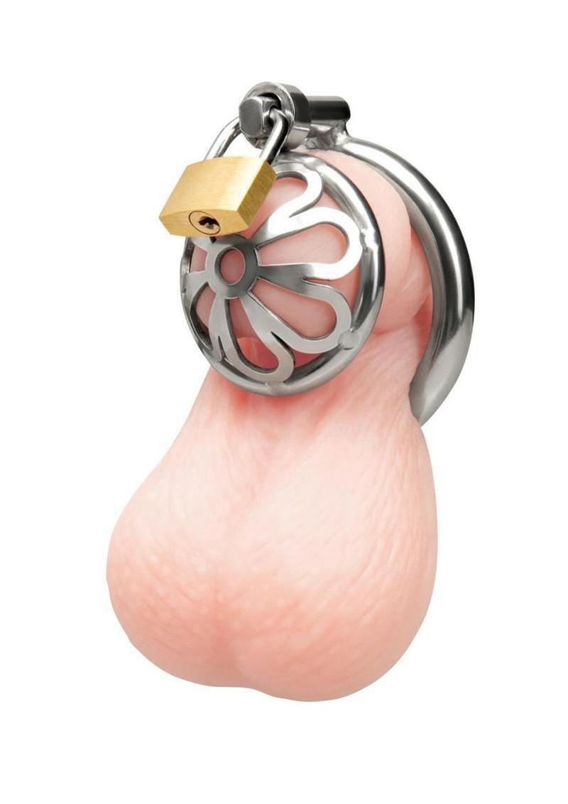 Blueline Stainless Turtle Head Chastity Cage - Silver