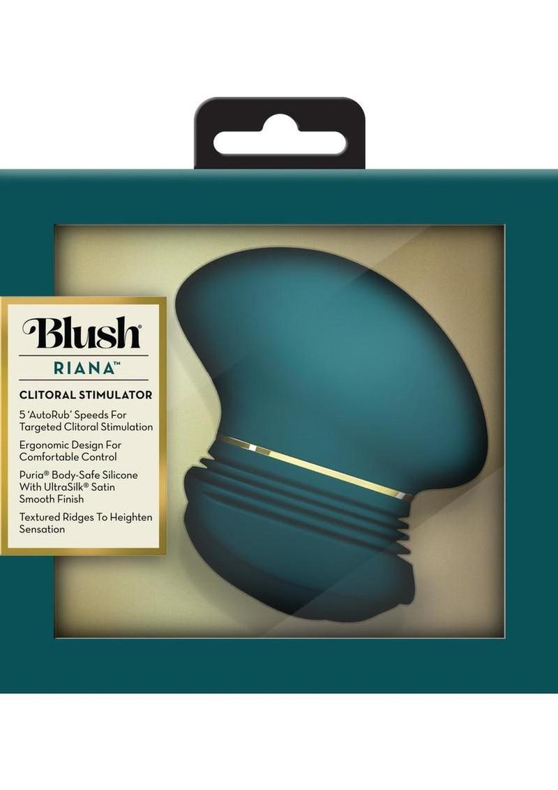 Blush Collection Raya Rechargeable Silicone Clitoral Stimulator - Dark Teal/Teal
