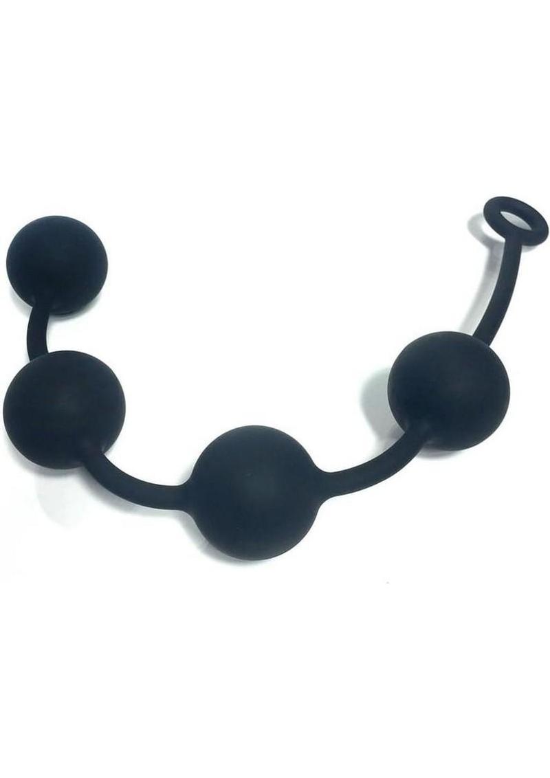 Boneyard Ass Ballz Silicone Anal Beads - Black - Large