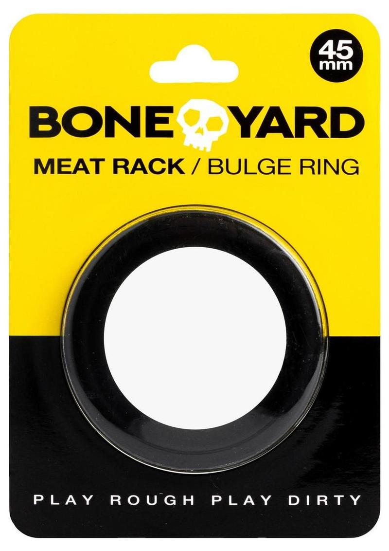 Boneyard Meat Rack Beef Up Bulge Ring 3x Stretch Silicone Cock Ring - Black/Blue