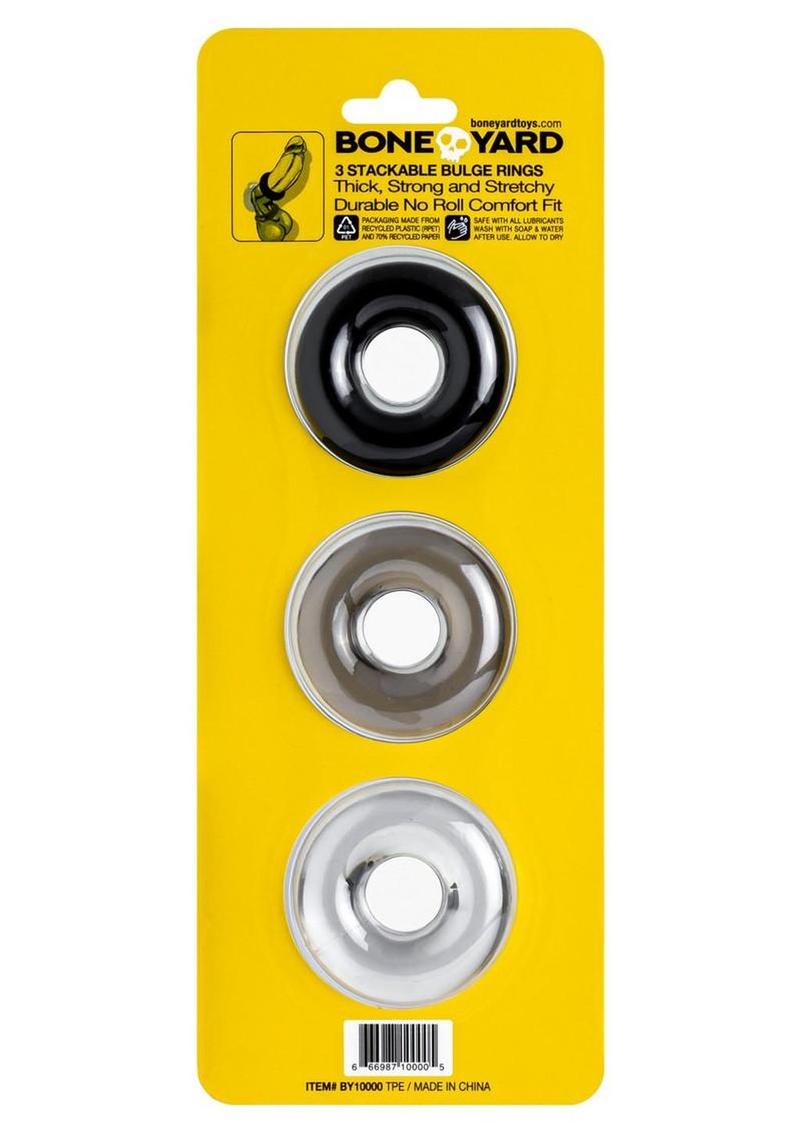 Boneyard Triple Play Stackable Bulge Cock Rings