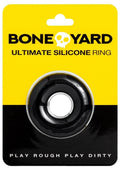 Boneyard Ultimate Silicone Cock Ring - Black - 2in