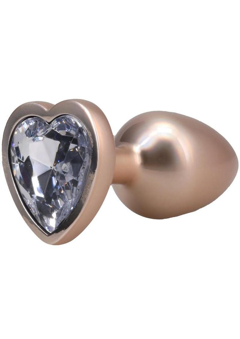 Booty Bling Heart Diamond Jeweled Wearable Metal Plug