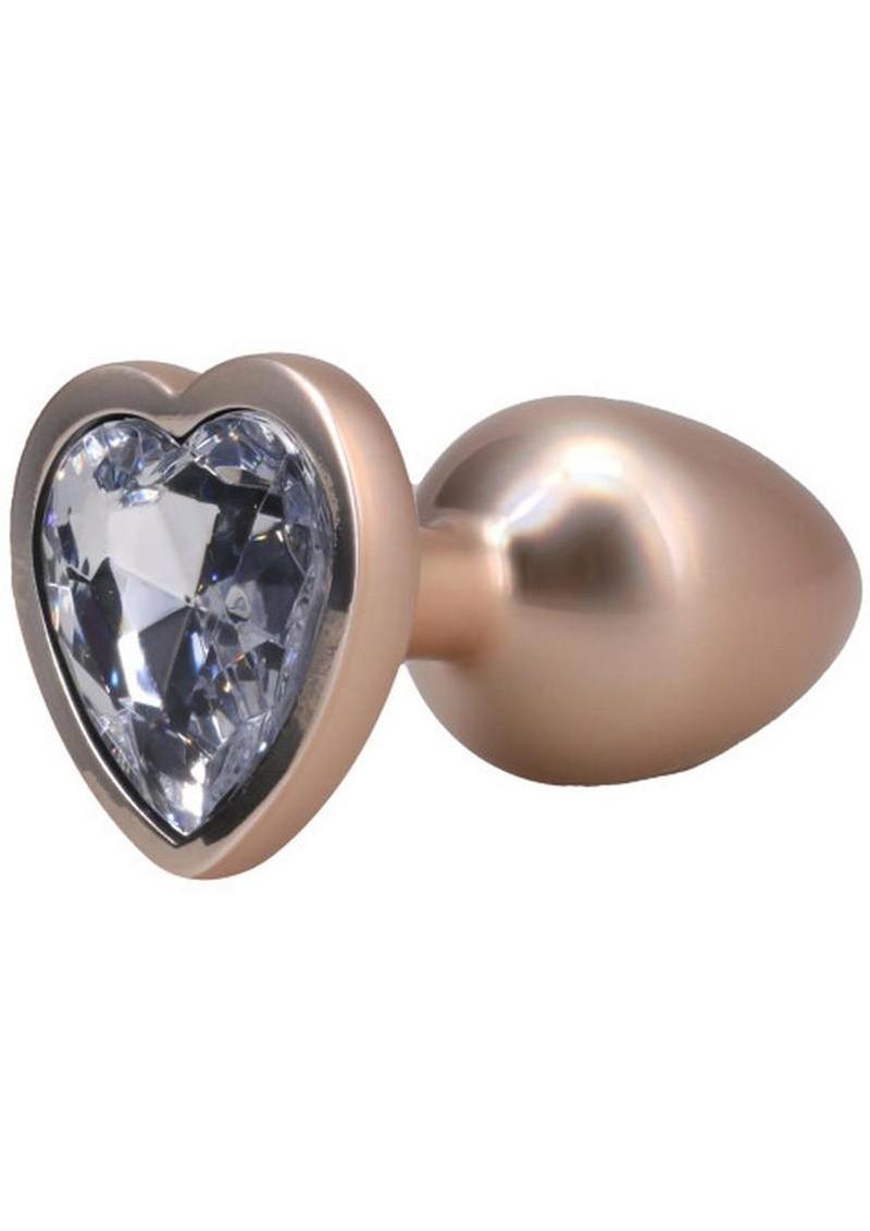 Booty Bling Heart Diamond Jeweled Wearable Metal Plug