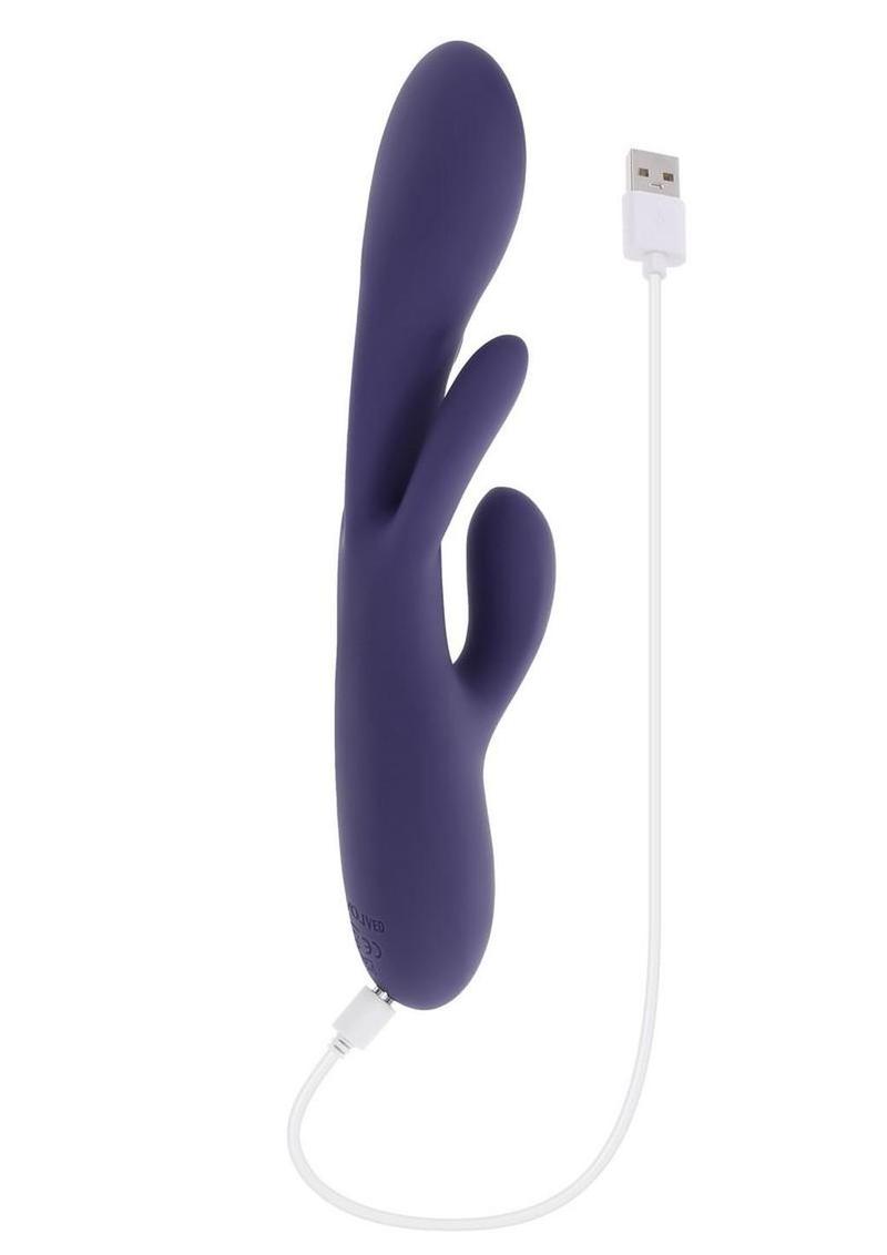 Bow Down Rechargeable Silicone Vibrator with Clitoral Stimulator
