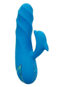 California Dreaming Summer Lovin' Frisco Fantasy Rechargeable Silicone Dual Stimulating Vibrator - Blue