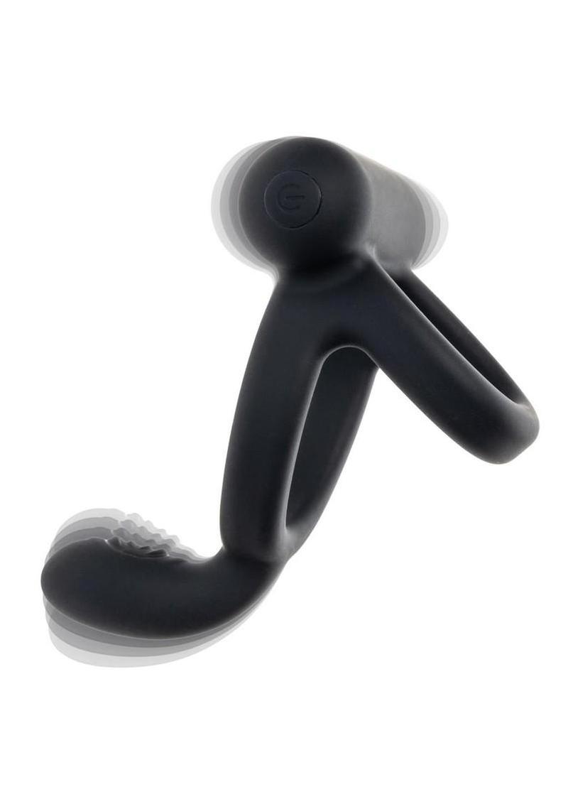 Closer Intimate Rechargeable Silicone Dual Cock Ring Caress