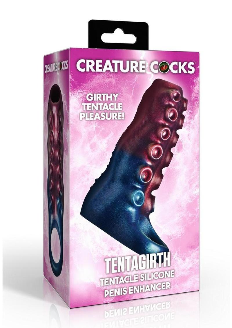 Creature Cock Tentagirth Tentacle Silicone Penis Enhancer - Blue/Red