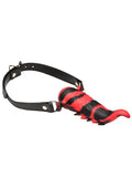 Creature Cocks Demon's Tongue Vibrating Rechargeable Silicone Oral Enhancer with Harness - Black/Red