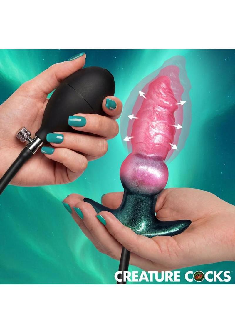 Creature Cocks Girthy Likan Inflatable Silicone Anal Plug