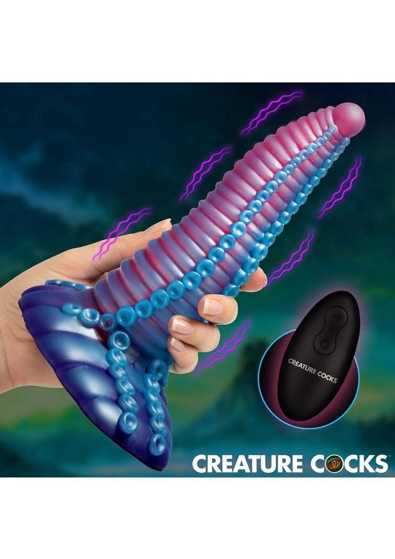 Creature Cocks Mega-Tenta Vibrating Rechargeable Silicone Dildo with Remote Control