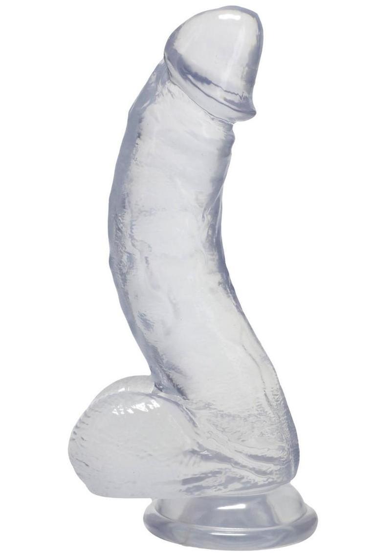 Crystal Jellies Curved Realistic Cock with Balls
