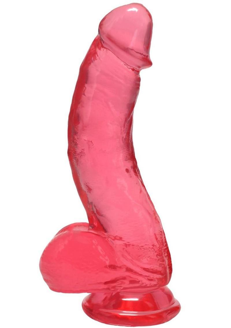 Crystal Jellies Curved Realistic Cock with Balls