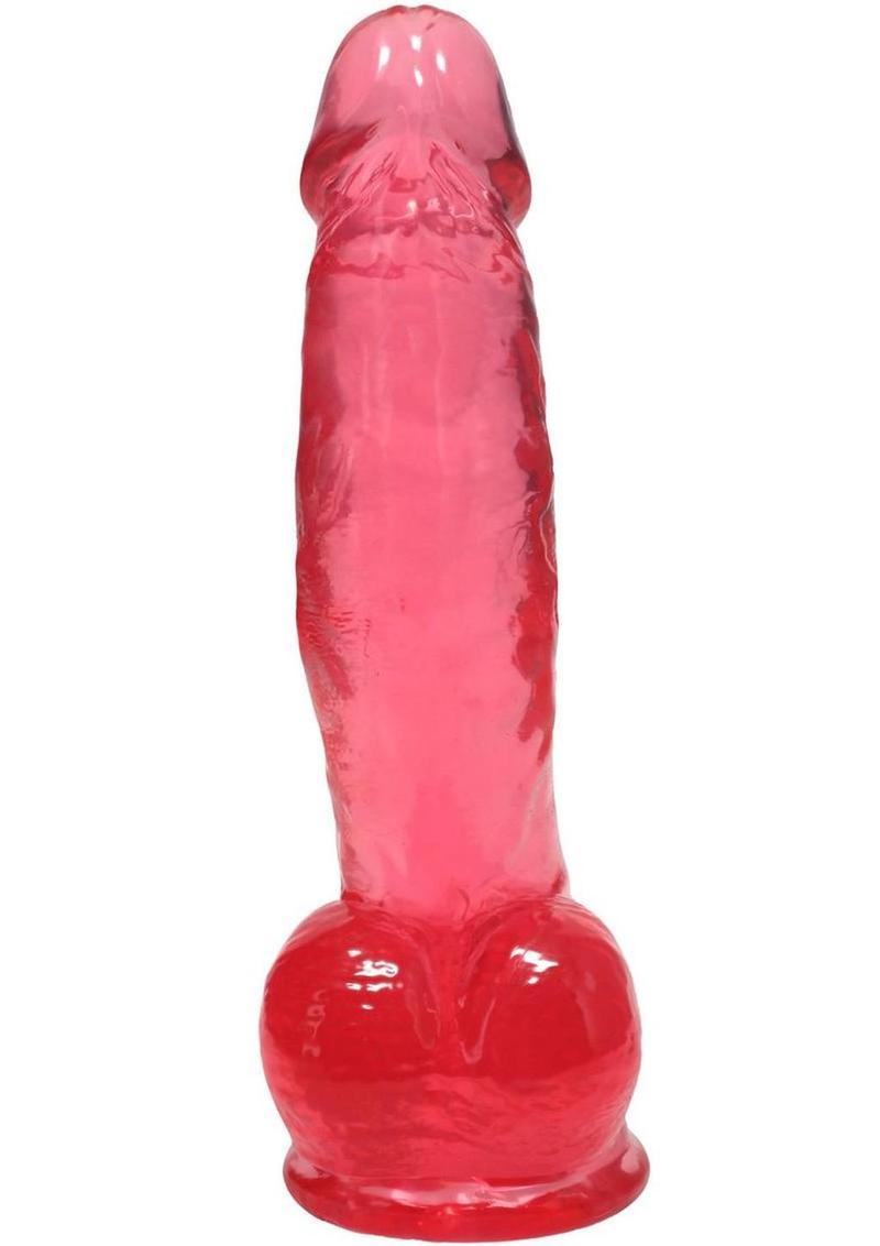 Crystal Jellies Curved Realistic Cock with Balls