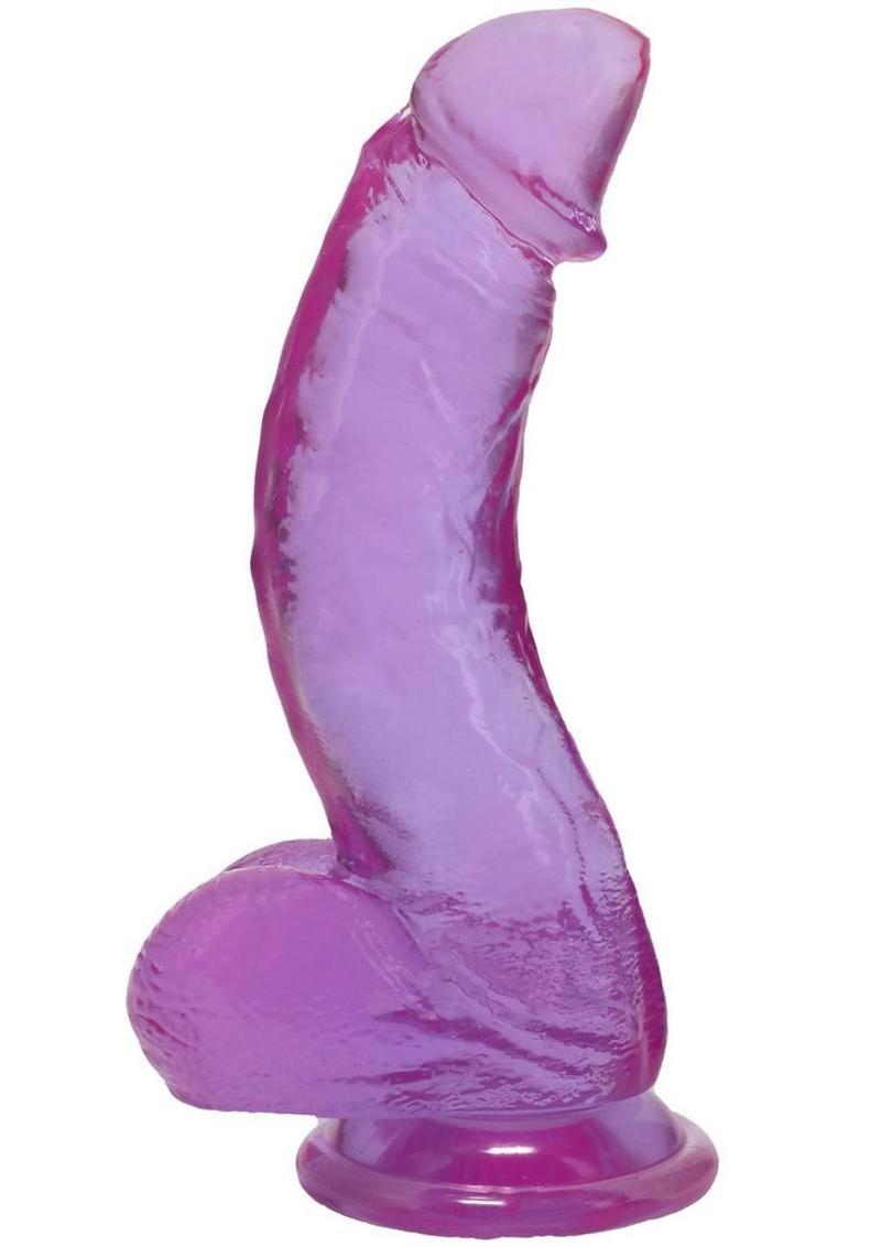 Crystal Jellies Curved Realistic Cock with Balls