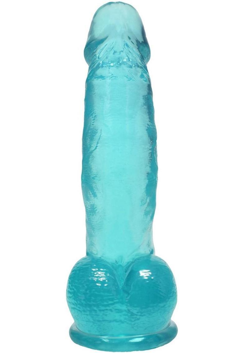 Crystal Jellies Curved Realistic Cock with Balls