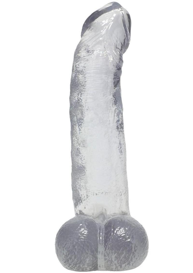 Crystal Jellies Curved Realistic Cock with Balls