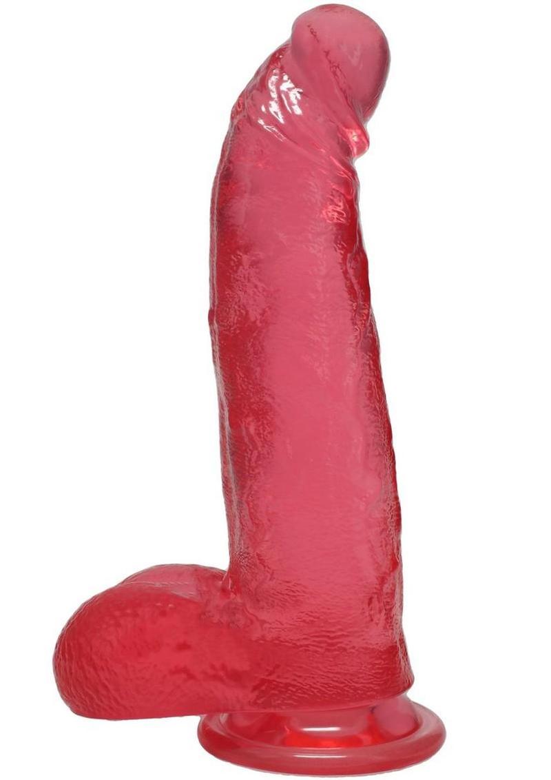 Crystal Jellies Curved Realistic Cock with Balls