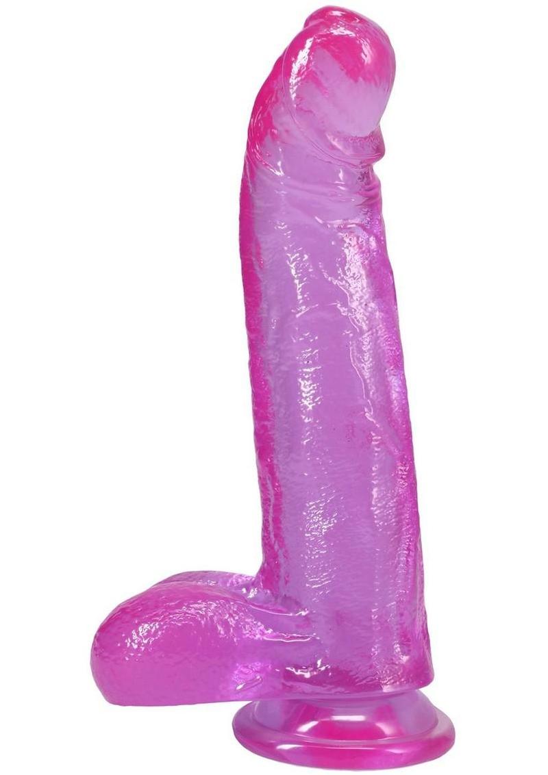 Crystal Jellies Curved Realistic Cock with Balls