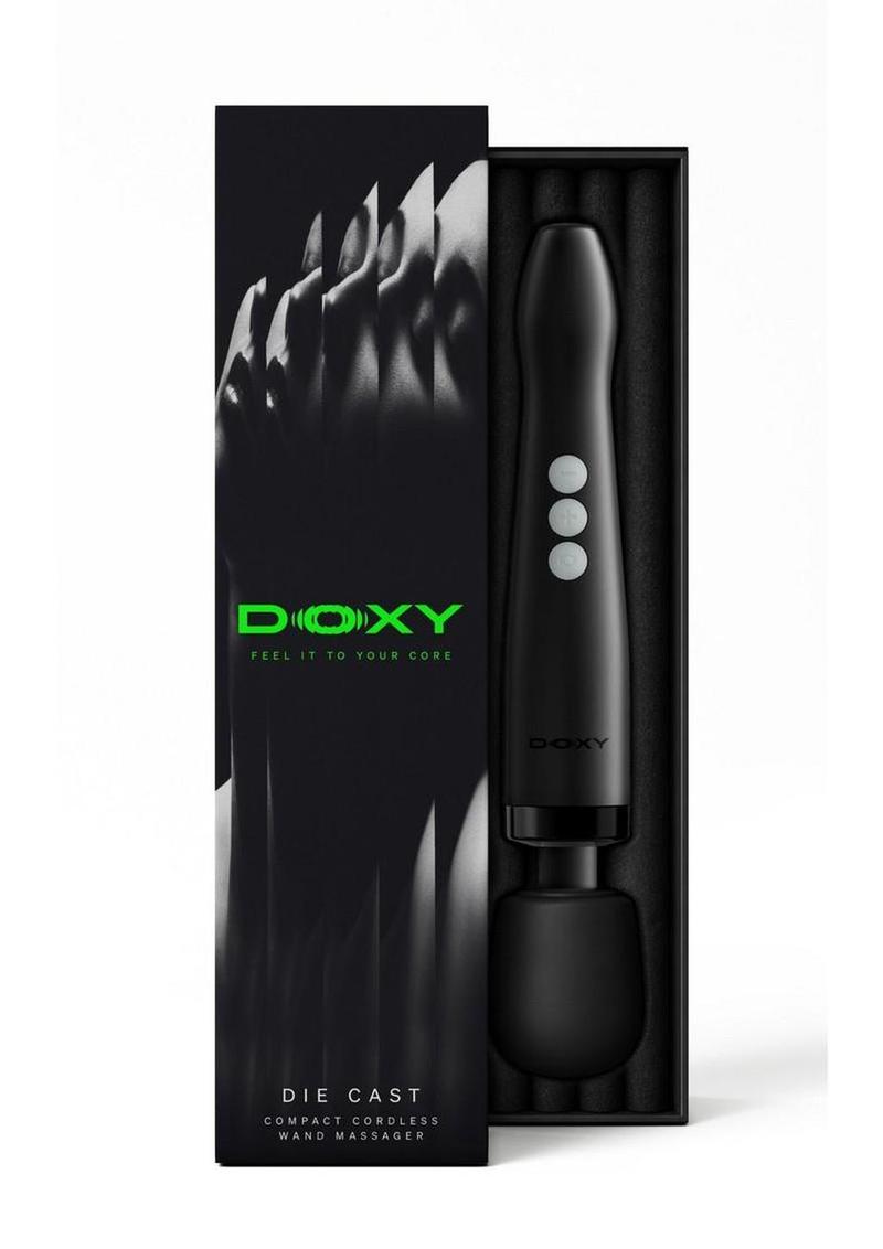 Doxy Die Cast 3 Rechargeable Compact Cordless Body Wand - Matte Black
