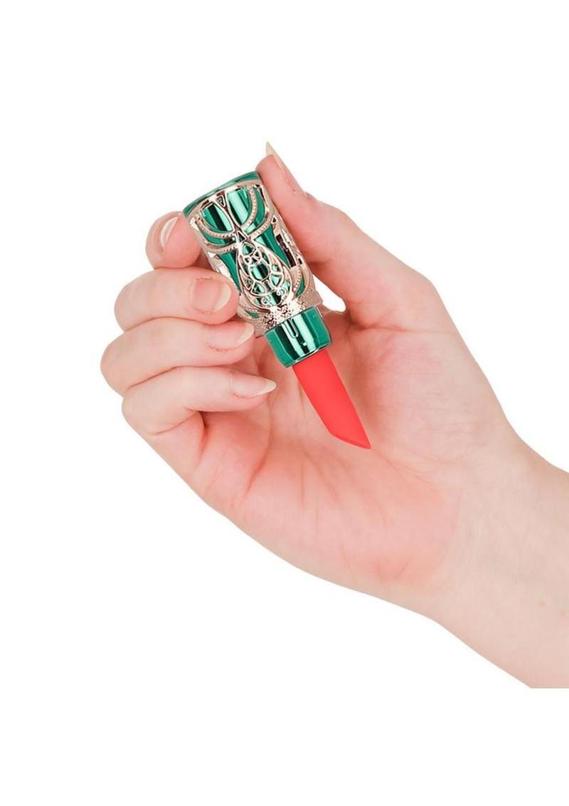 Emerald Kiss Lipstick Rechargeable Silicone Clitoral Stimulator