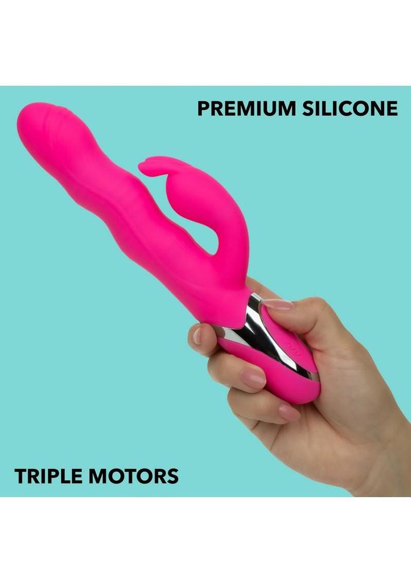 Enchanted Wave Action Bunny Rechargeable Silicone Vibrator