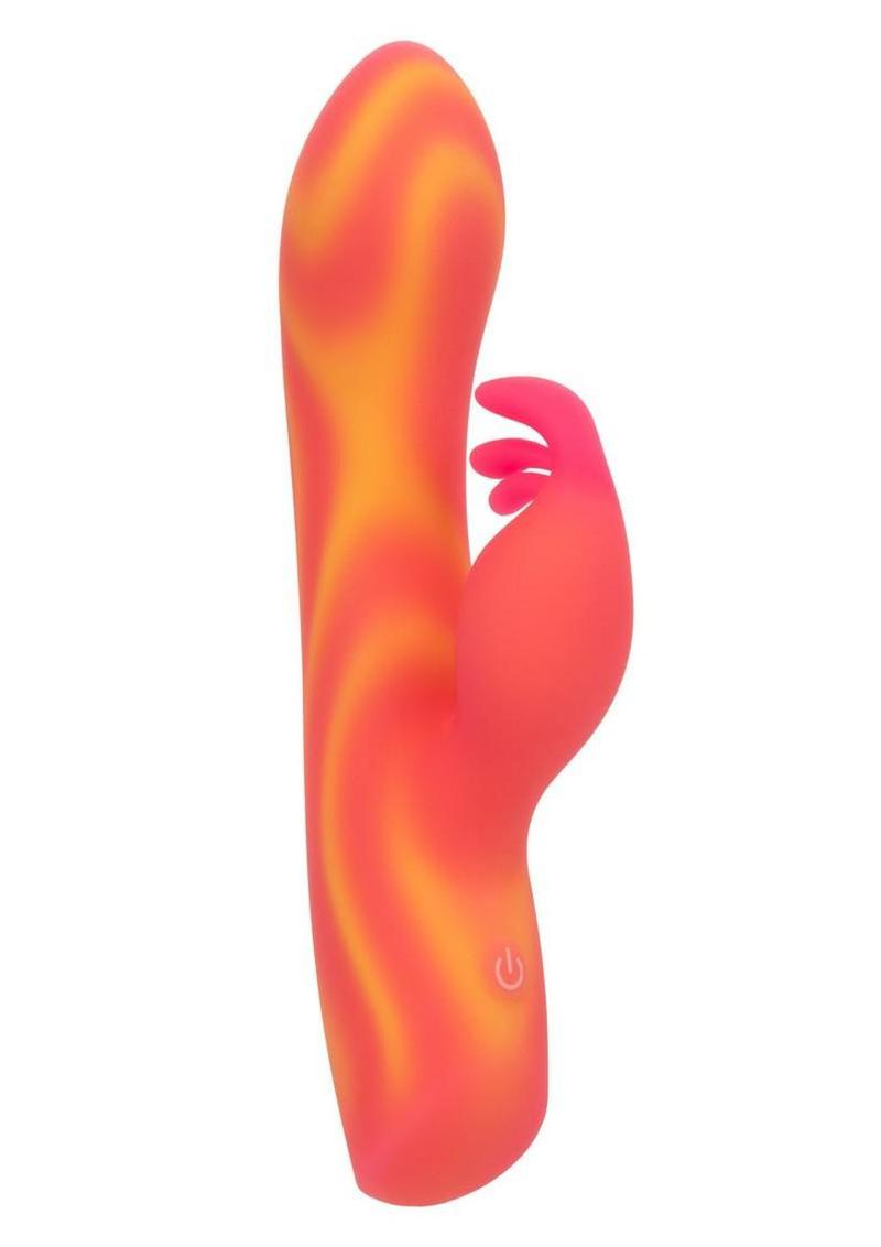 Endless Summer Moonlight Magic Dual Vibe Light-Up Rechargeable Silicone Massager - Orange