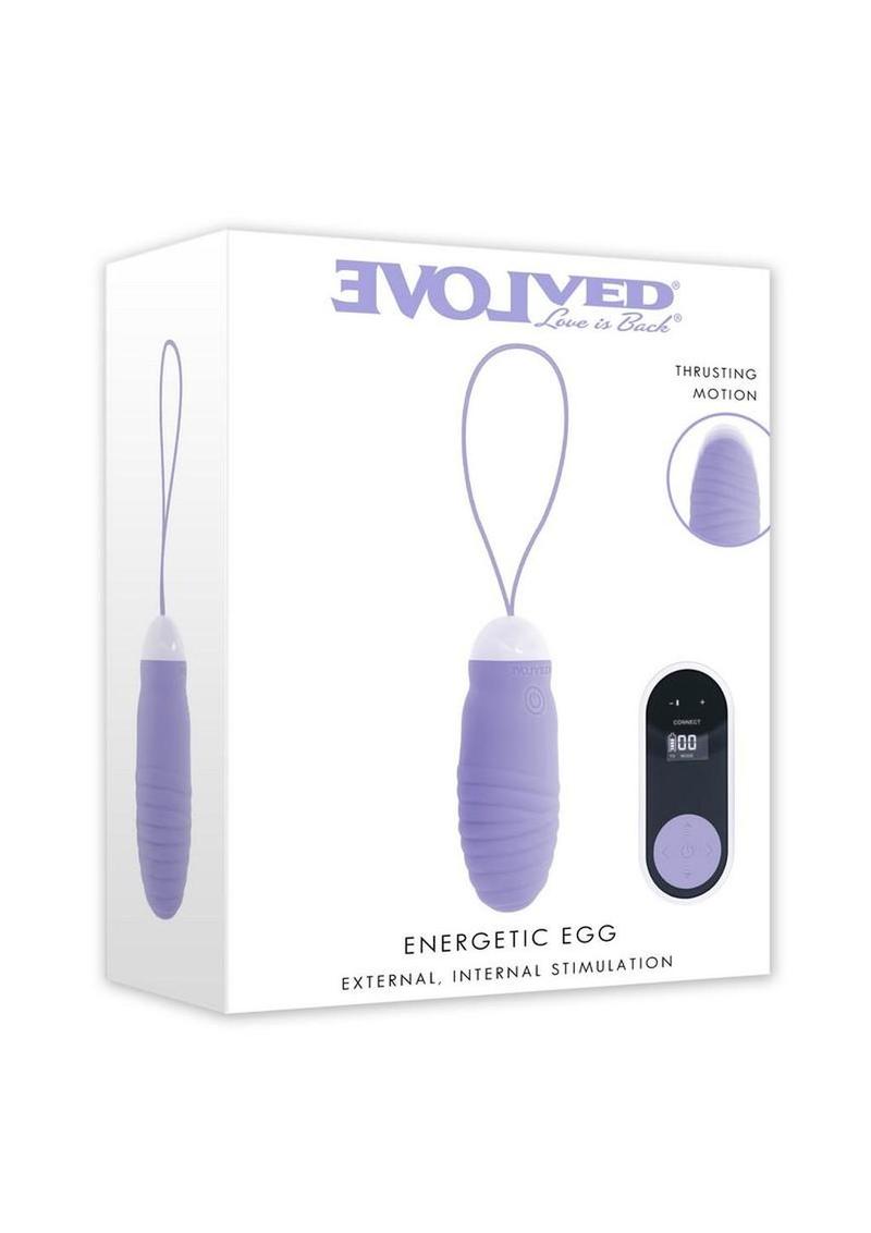 Energetic Egg Rechargeable Silicone Thrusting Egg - Blue