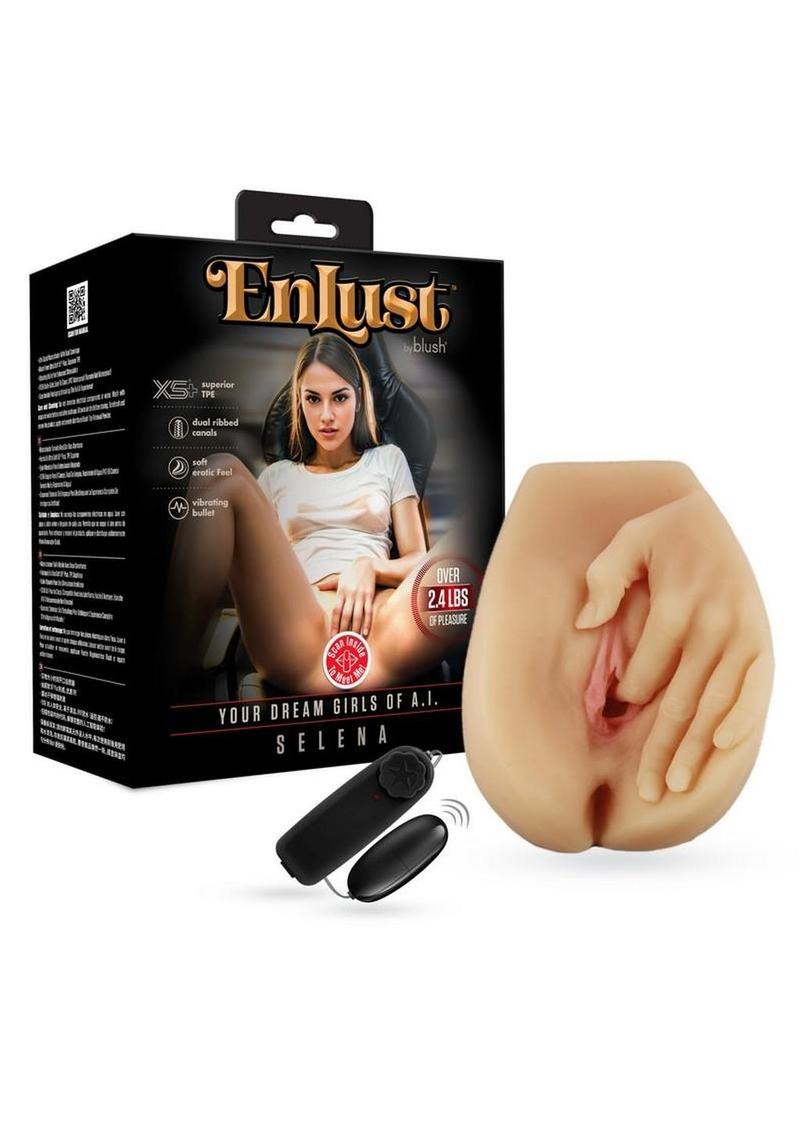 Enlust Selena Vibrating Masturbator - Pussy/Ass - Vanilla