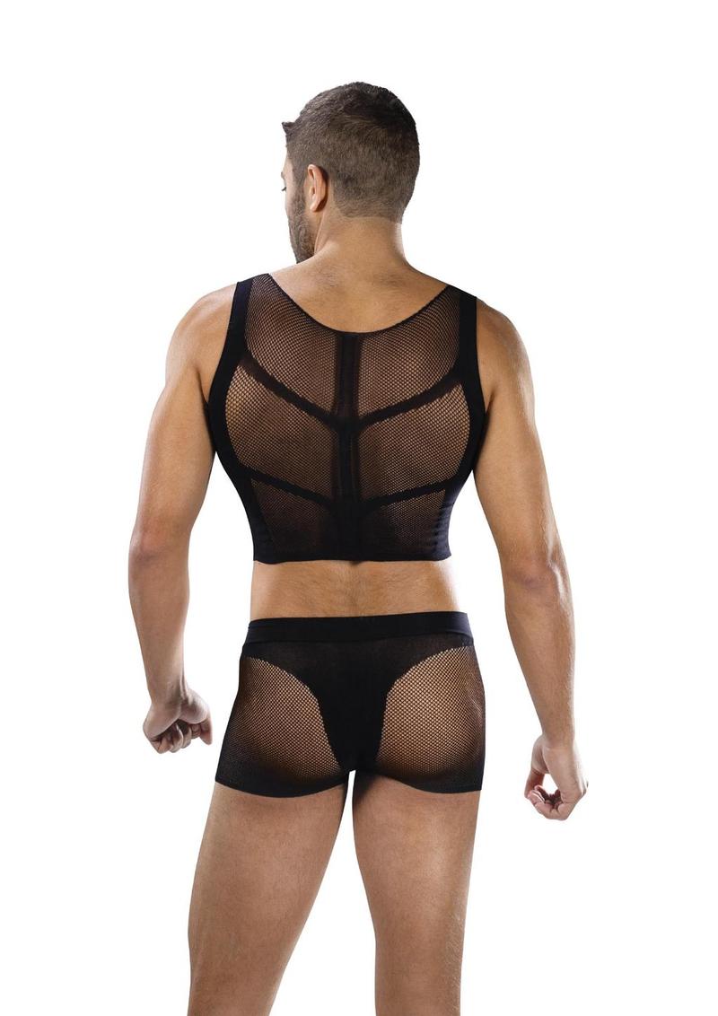 Envy Menswear Fishnet Armor Set (2 Piece) - Os