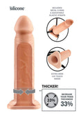 Fantasy X-Tensions Silicone Performance Hollow Extension - Vanilla - 8in